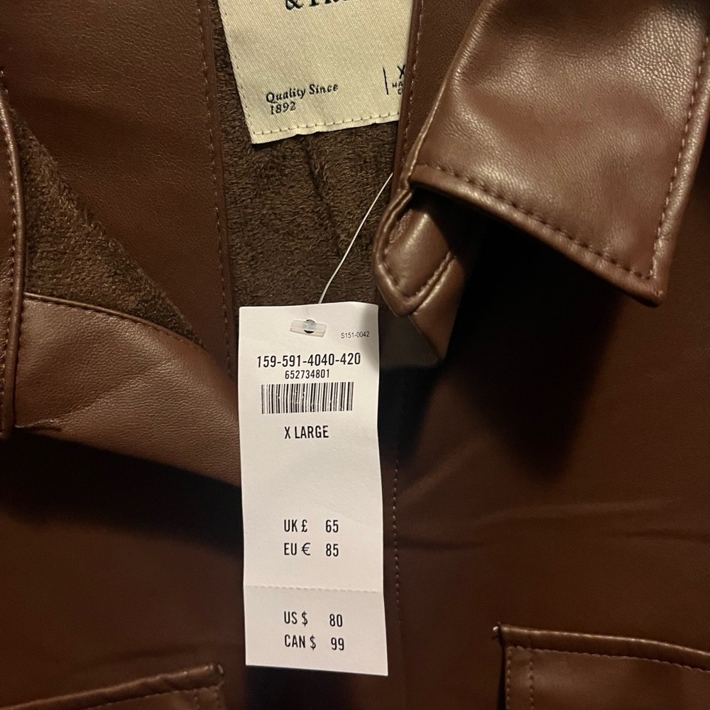 Abercrombie leather shirt dress
